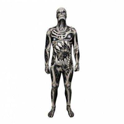 Morphsuit Skull & Bones Maskeraddräkt