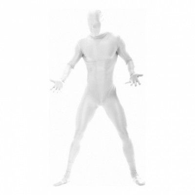 Morphsuit Vit Maskeraddräkt - Large