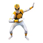 Morphsuit White Power Ranger Maskeraddräkt - Medium