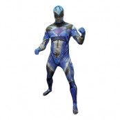 Power Ranger Blå Deluxe Morphsuit Maskeraddräkt - XX-Large