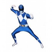 Power Ranger Blå Morphsuit Maskeraddräkt, MEDIUM