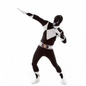 Power Ranger Svart Morphsuit Maskeraddräkt, XXL