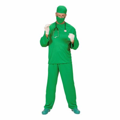 Kirurg Grön Maskeraddräkt - Medium