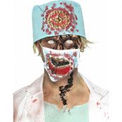 Zombie Kirurgset - Munskydd och Operationsmössa med Latexsår