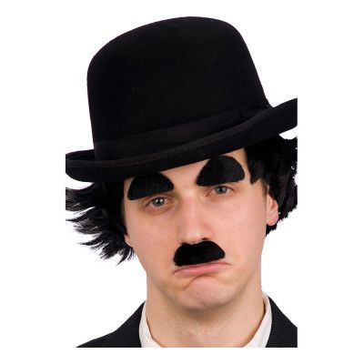 Ögonbryn och Mustasch Svart - One size