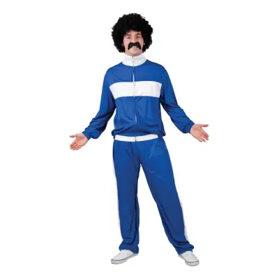 80-tals Träningsoverall Blå Maskeraddräkt - Plus size