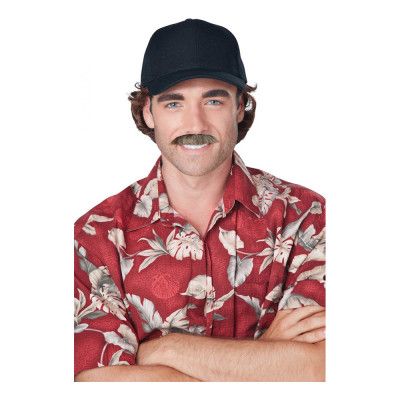 80-tals TV-Detektiv Mustasch