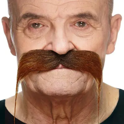 Bandit Mustasch Brun