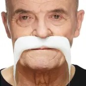 Bandit Mustasch Vit