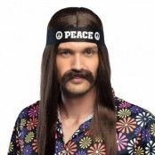 Brun Hippie Mustasch