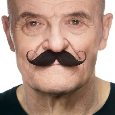 Detektiv Mustasch Svart