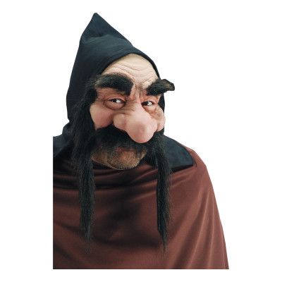 Dvärgmask med Svart Mustasch  - One size