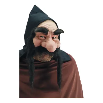 Dvärgmask med Svart Mustasch  - One size