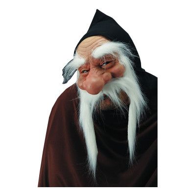 Dvärgmask med Vit Mustasch - One size