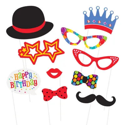 Fotoprops Happy Birthday - 10-pack