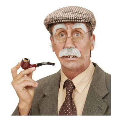 Gammal Man Mustaschset