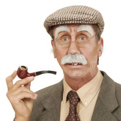 Gammal Man Mustaschset