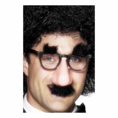 Glasögon med Lösnäsa och Mustasch