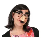 Glasögon med Mustasch och Näsa