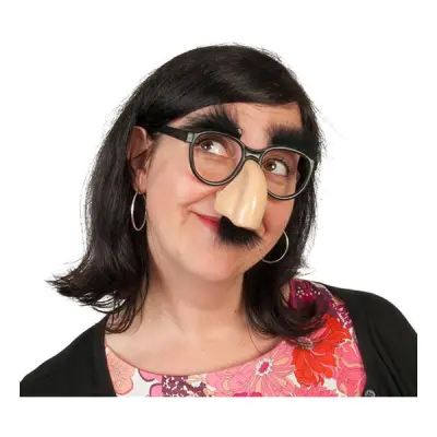 Glasögon med Mustasch och Näsa