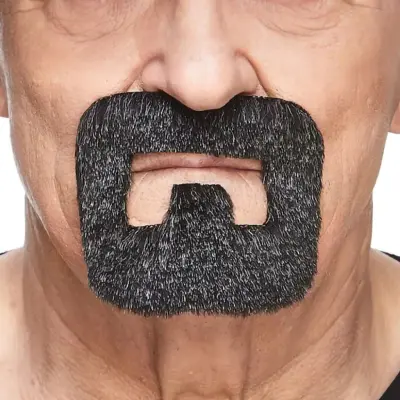 Hantverkare Mustasch Grå/Vit