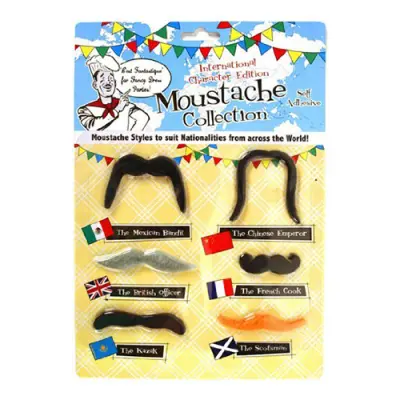 Internationellt Mustaschkit - 6-pack