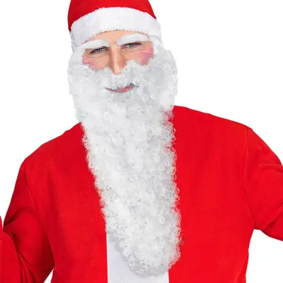 Jätteskägg med Mustasch - Vit