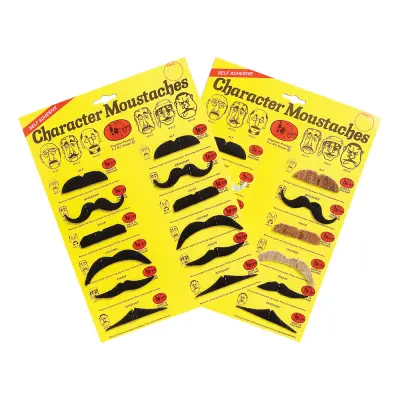 Karaktärsmustascher - Svart