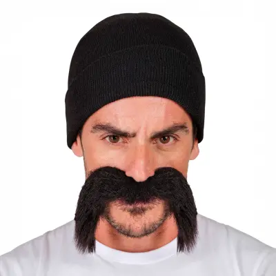 Mössa&Mustasch Svart Maskeradkit - One size