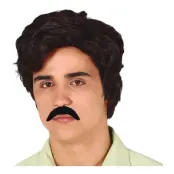 Mexikansk Droghandlare Peruk med Mustasch - One size