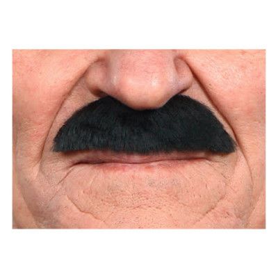 Mustasch Buskig Svart