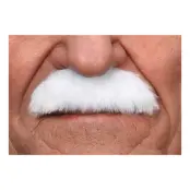Mustasch Buskig Vit