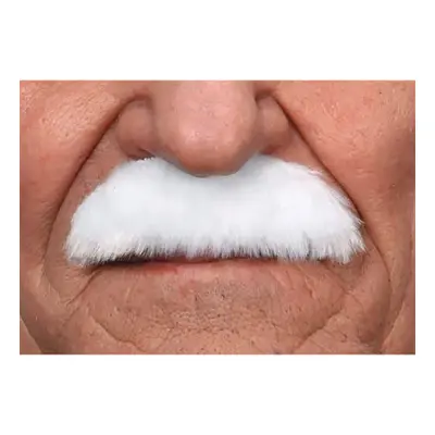 Mustasch Buskig Vit