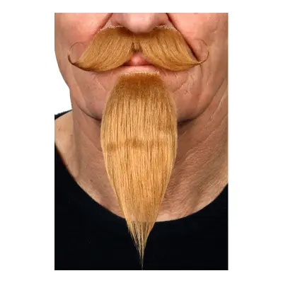 Mustasch med Skägg musketör mörkblond