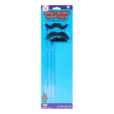 Mustasch på Pinne - Svart