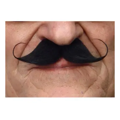 Mustasch Poirot Svart