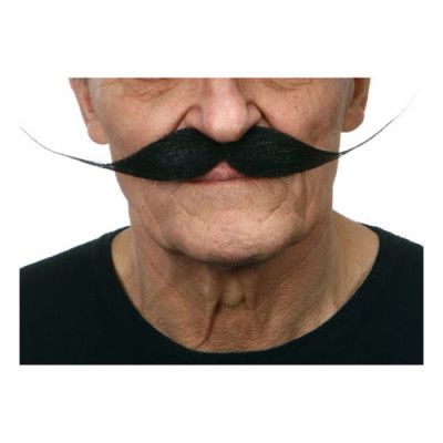 Mustasch Vaxad Svart