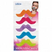 Mustascher, neon 5 st