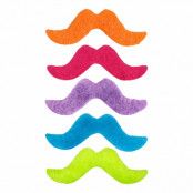 Mustascher Neonfärgade - 5-pack