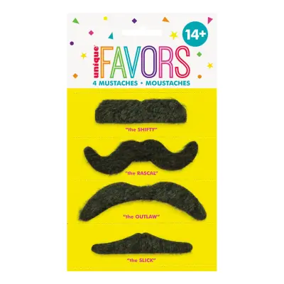 Mustascher Svarta Set - 4-pack