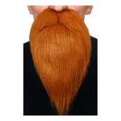 Skägg med Mustasch Lång Röd