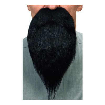Skägg med Mustasch Lång Svart