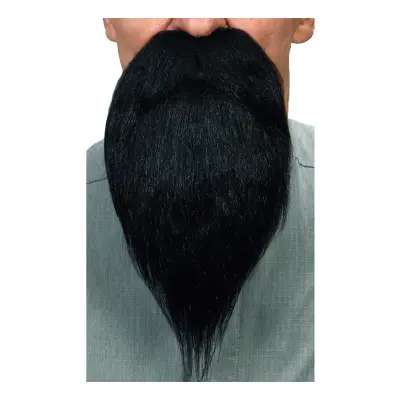Skägg med Mustasch Lång Svart