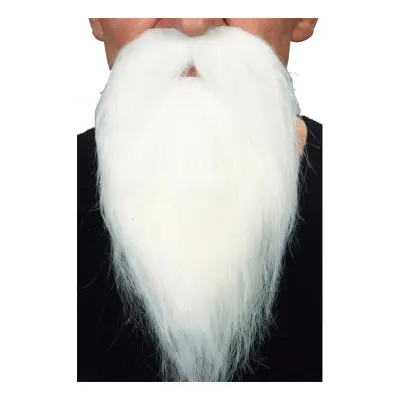 Skägg med Mustasch Lång Vit