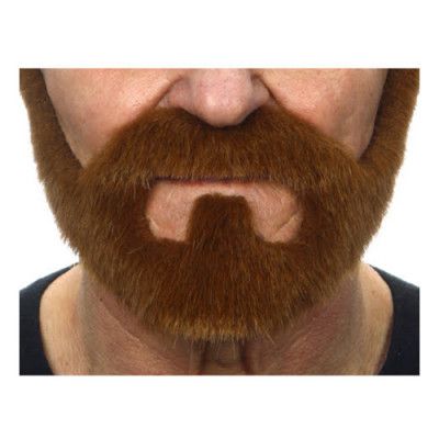 Skepparkrans med Mustasch Brun