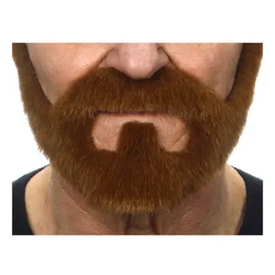 Skepparkrans med Mustasch Brun