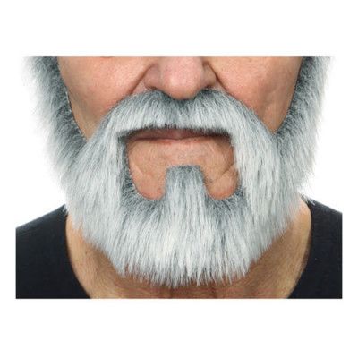 Skepparkrans med Mustasch Grå