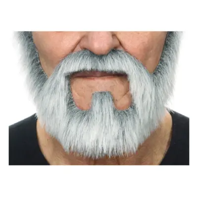 Skepparkrans med Mustasch Grå