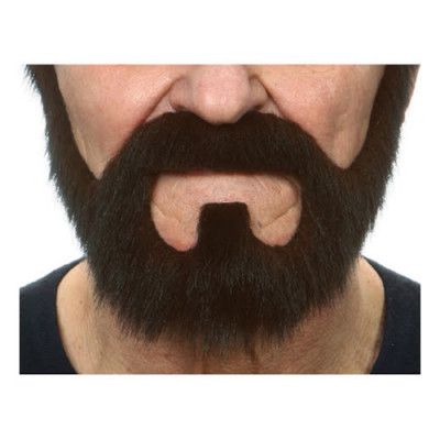 Skepparkrans med Mustasch Svart