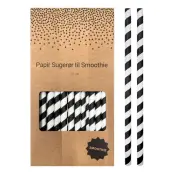 Smoothie Sugrör Randiga - 100-pack